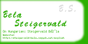 bela steigervald business card